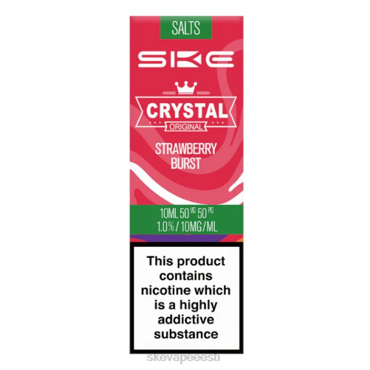 SKE Vape Review - SKE kristalne nikkelsool - 10 ml maasikapuhang BD60X118